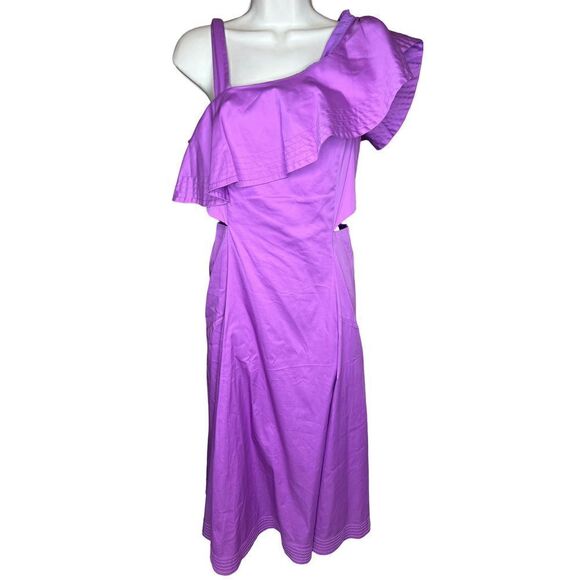 Veronica Beard Beilla Ruffled Sleeve MIDI Dress 8 - Picture 7 of 14